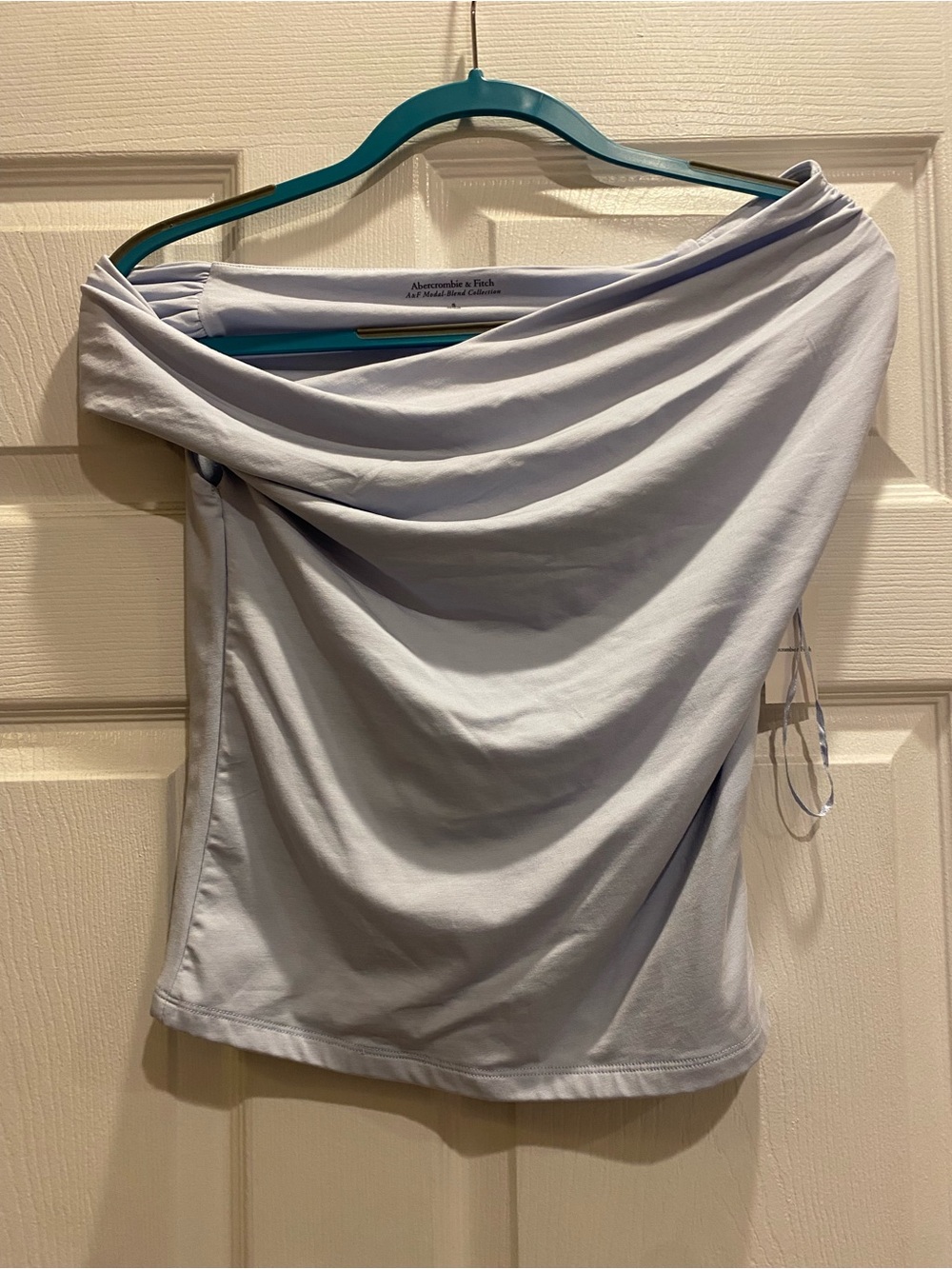 Abercrombie & Fitch light blue Asymmetrical top